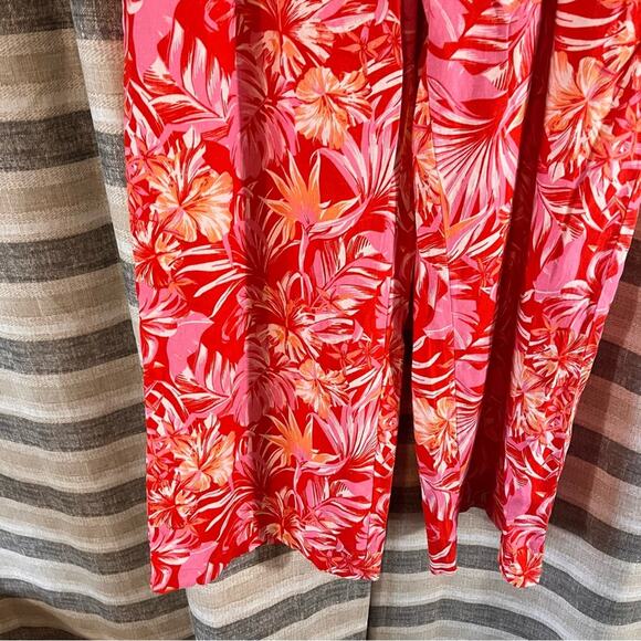 Marc New‎ York Pink And Red Floral Linen Blend Pants Size XL - Picture 7 of 10